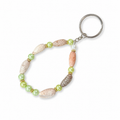 A1Aura Mini Shell Bead Keychain – Cute Pastel Beaded Shell Key Ring Charm