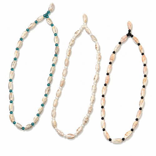 A1Aura Ocean Shell Bead Necklace | Cowrie Beach Jewelry